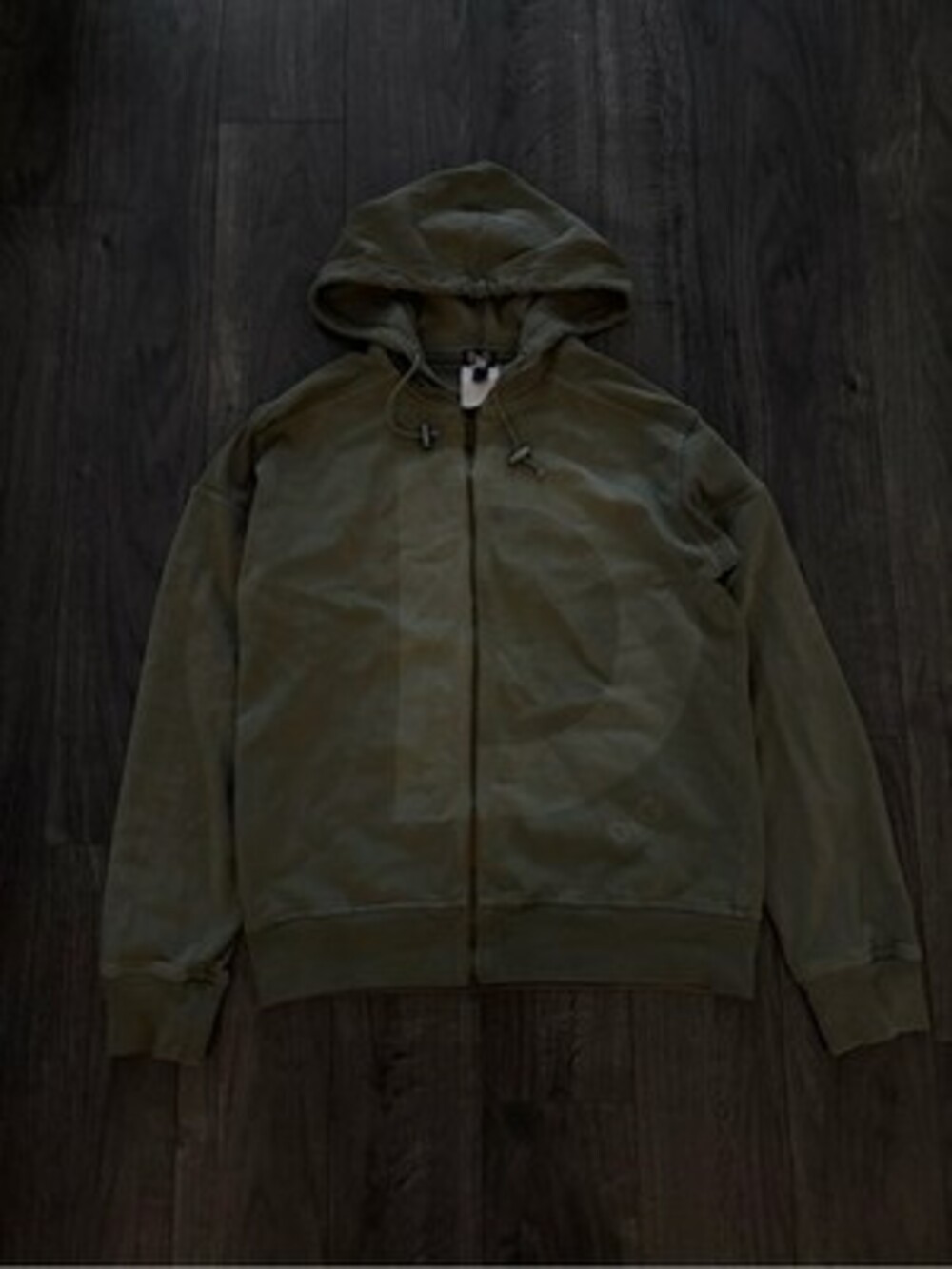 Vintage Dolce and gabbana Olive Green Zip-Up Hoodie with Hood